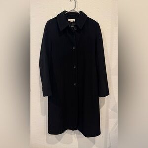 Katherine Kelly wool & cashmere blend black pea coat